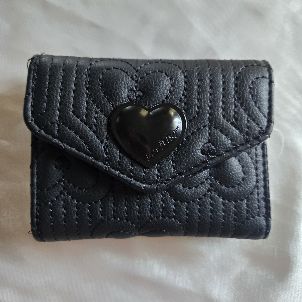 Betsey Johnson Black Quilted Wallet